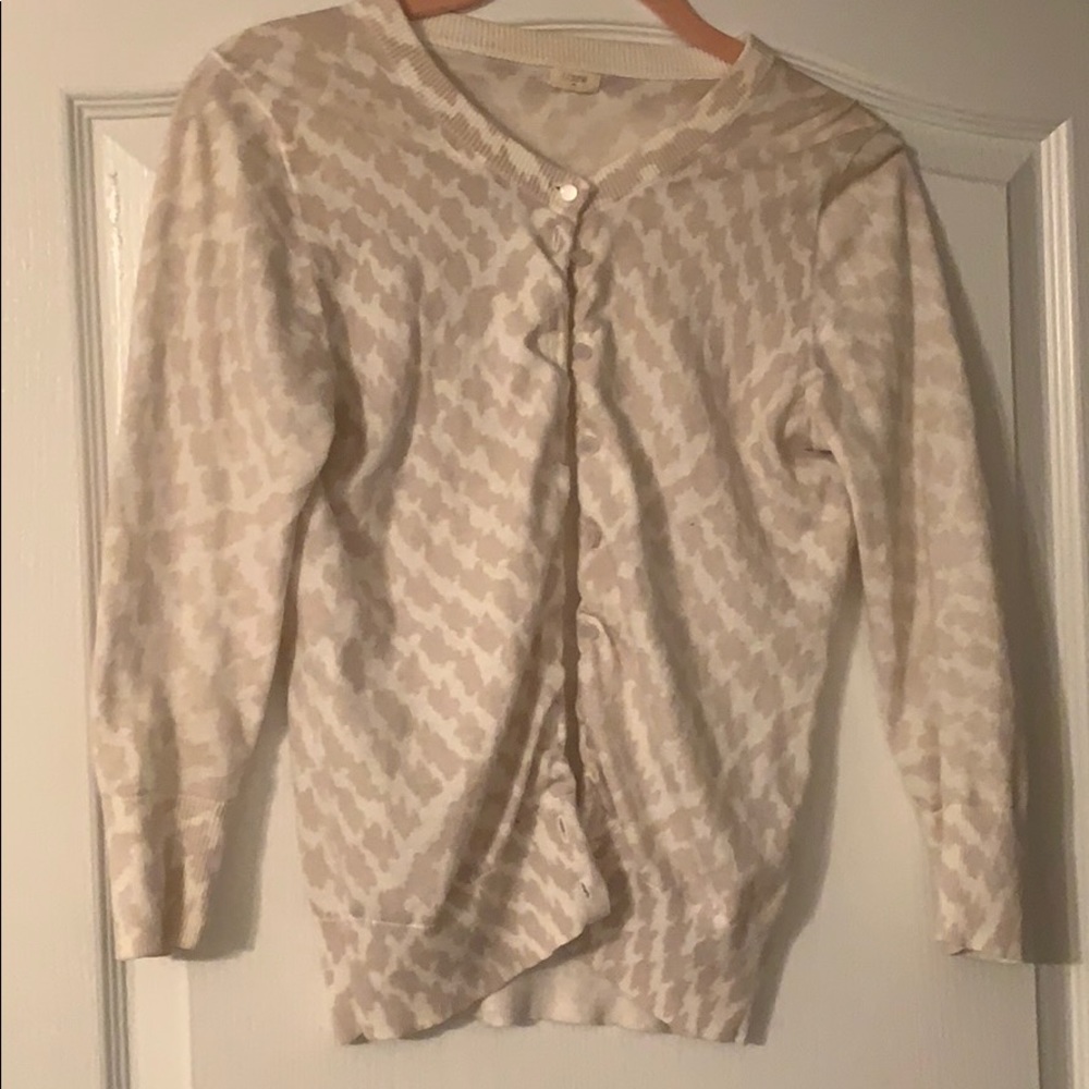 Cream and white geo sweater